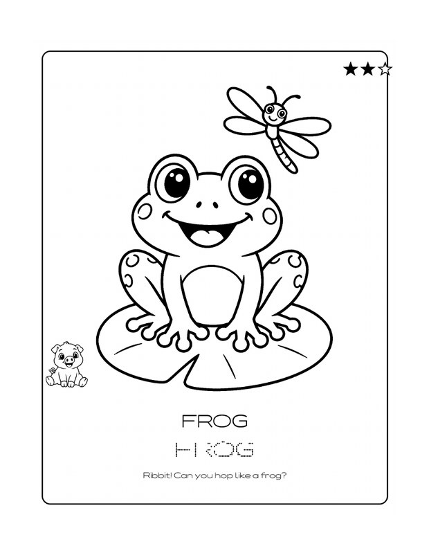 Frog coloring page