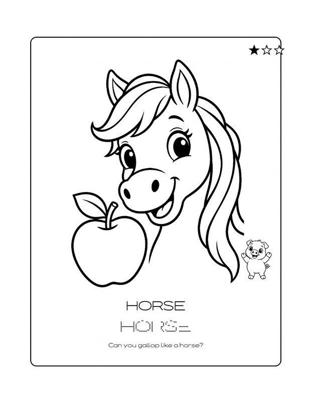 Horse coloring page