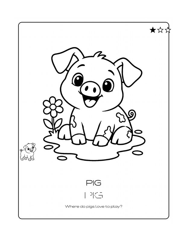 Pig coloring page