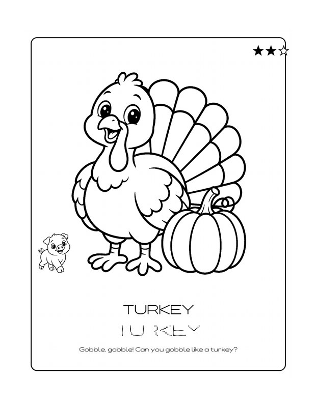 Turkey coloring page