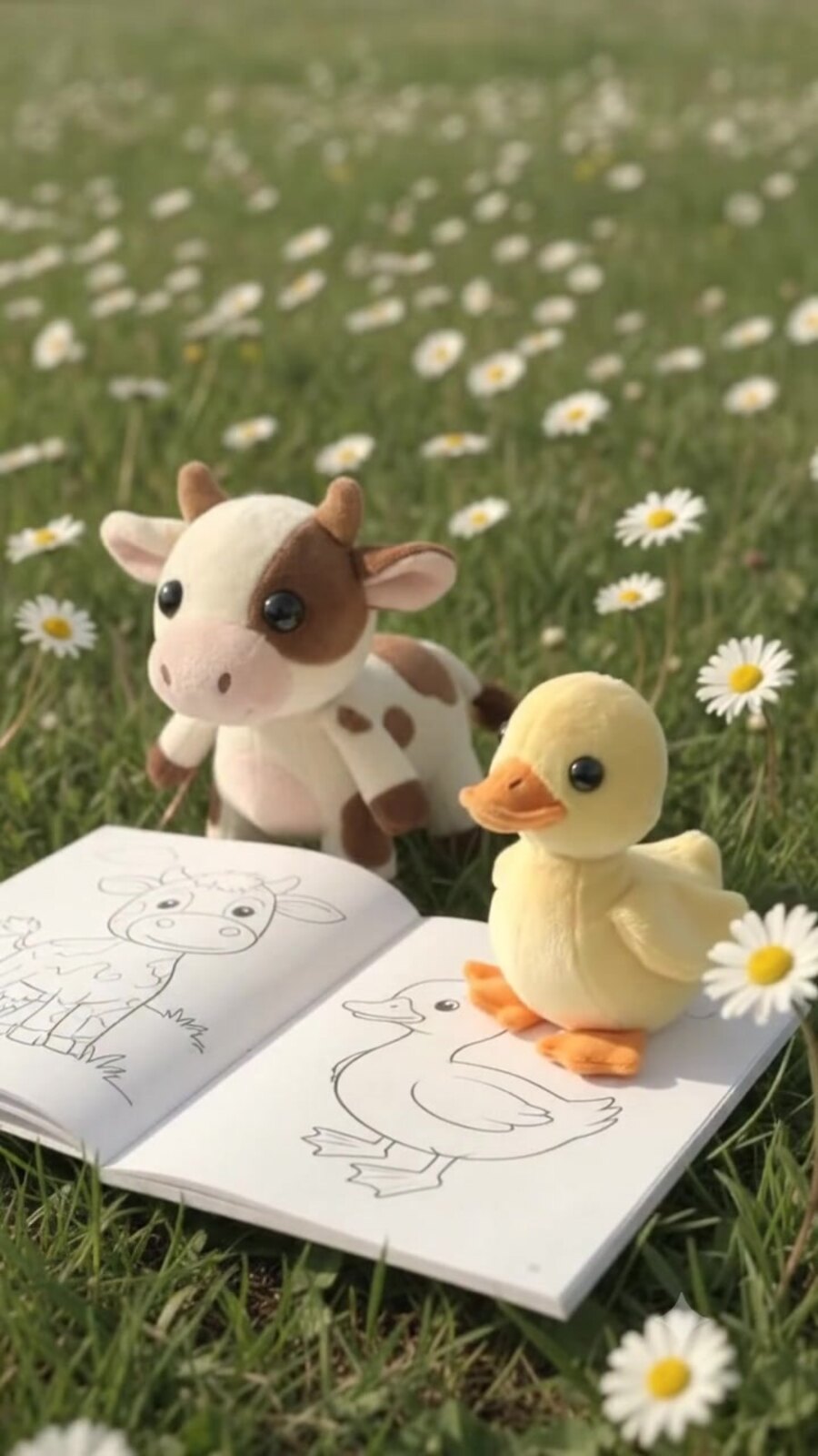 Merry, the calf and the duckling