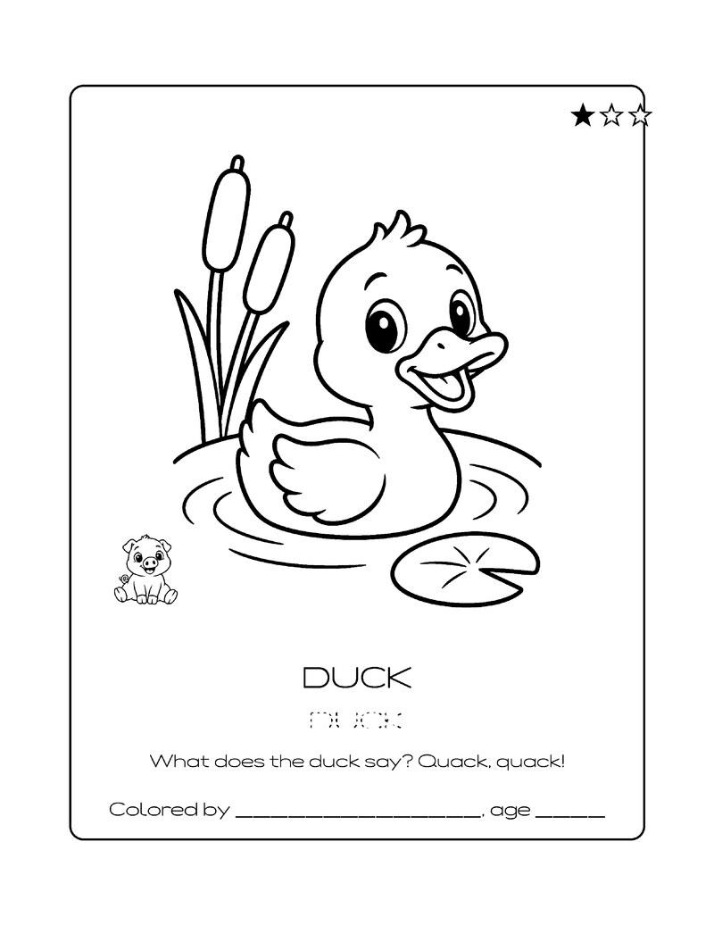 Coloring page: duck