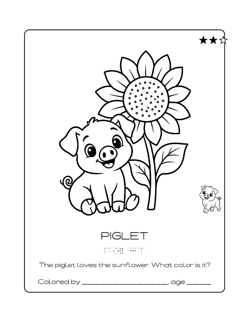 Coloring page: piglet