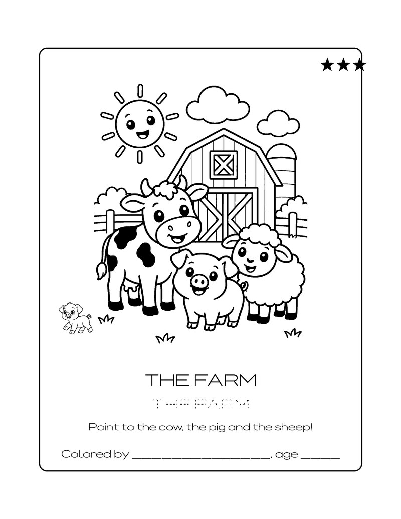 Coloring page: the farm finale